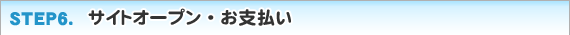 step6.サイトオープン・お支払い